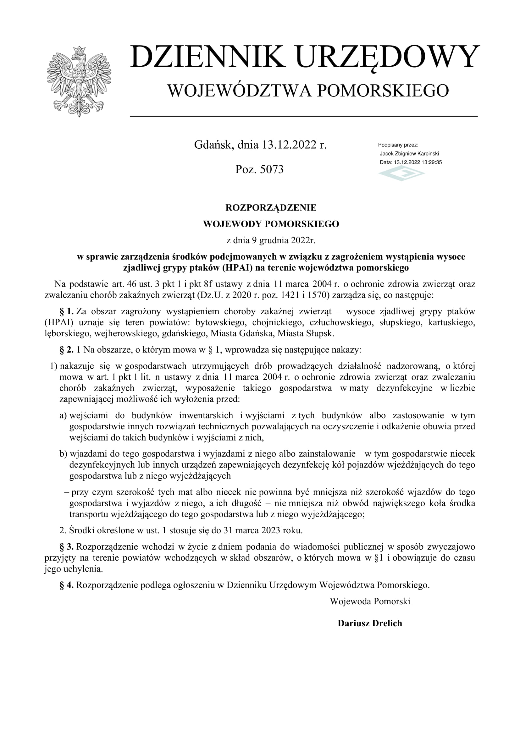 Informacja od Powiatowego Lekarza Weterynarii w Wejherowie
