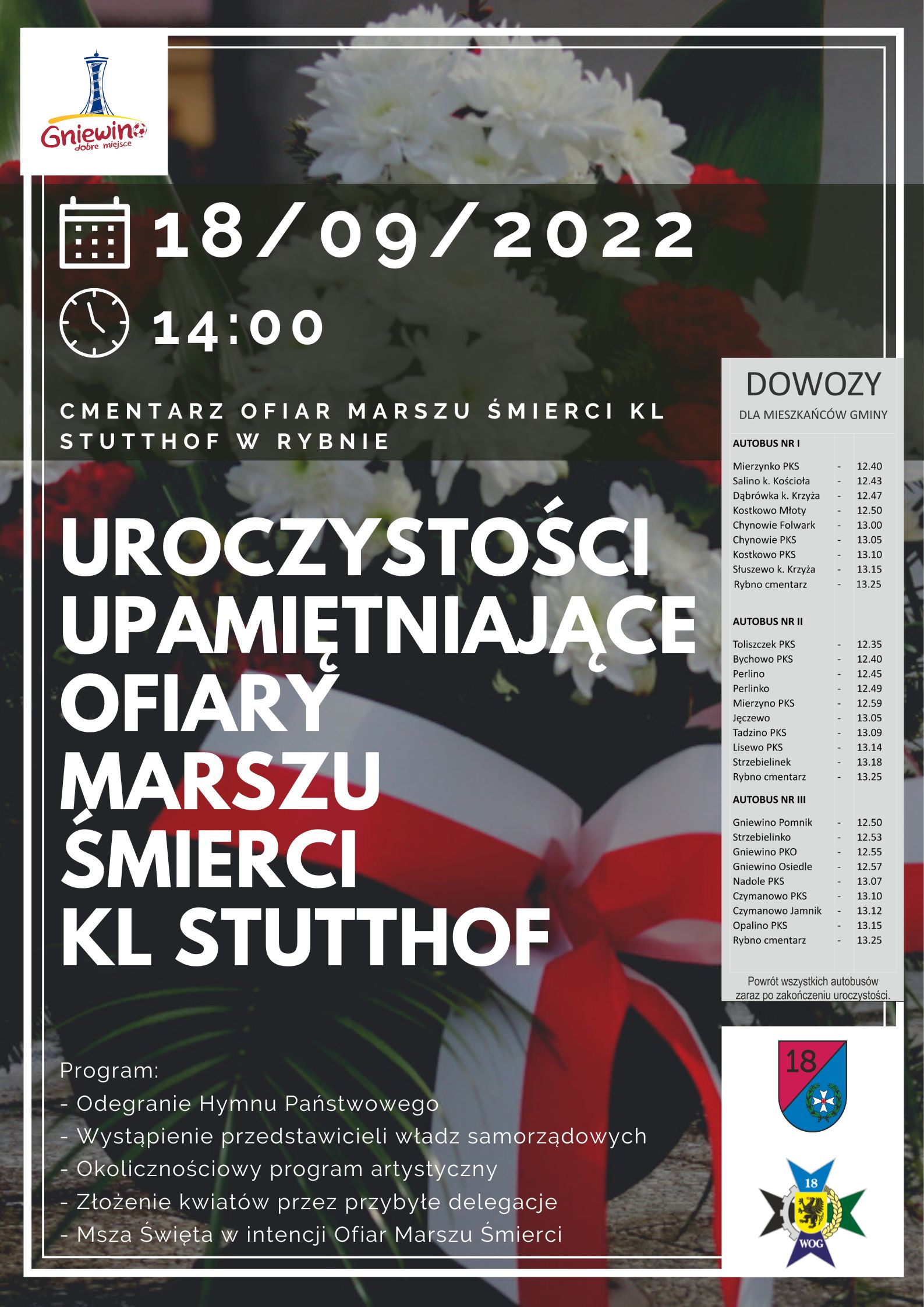 Uroczystości upamiętniające ofiary Marszu Śmierci KL Stutthof