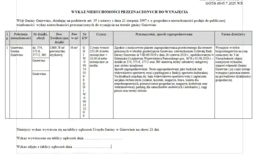 Zdjęcie do WYKAZ NIERUCHOMOŚCI PRZEZNACZONYCH DO WYNAJĘCIA - Hala Widowiskowo-Sportowa