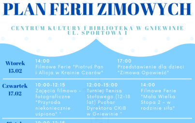 Zdjęcie do Ferie zimowe 2022 w gminie Gniewino