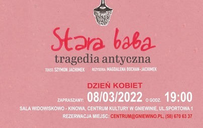 Zdjęcie do Serdecznie zapraszamy 8 marca 2022 r. do Centrum Kultury w Gniewinie