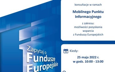 Zdjęcie do Konsultacje z  zakresu możliwości pozyskania wsparcia z Funduszy Europejskich