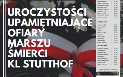 Zdjęcie do Uroczystości upamiętniające ofiary Marszu Śmierci KL Stutthof