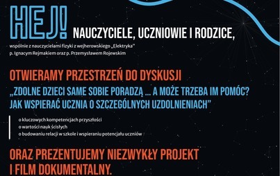 Zdjęcie do Bezpłatna konferencja dla rodzic&oacute;w w ramach wydarzeń edukacyjnych &ldquo;Zdolne dzieci same sobie poradzą &hellip; a może trzeba im pom&oacute;c? Jak wspierać ucznia o szczeg&oacute;lnych uzdolnieniach&rdquo;