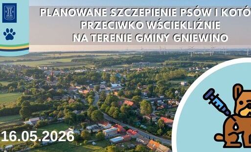 Zdjęcie do Majowe szczepienia ps&oacute;w i kot&oacute;w na terenie gminy Gniewino